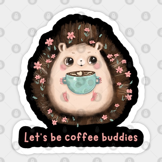 Let's be coffee buddies Sticker by vickycerdeira